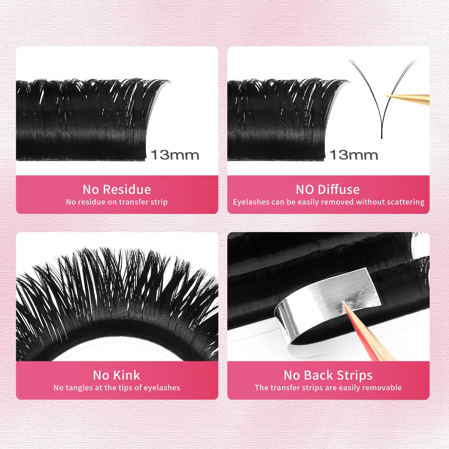 XIUSUZAKI YY Shape Black Brown Eyelashes Extensions Two Tips 2D YY False Lashes Natural Premade Volume Fans Individual Lashes