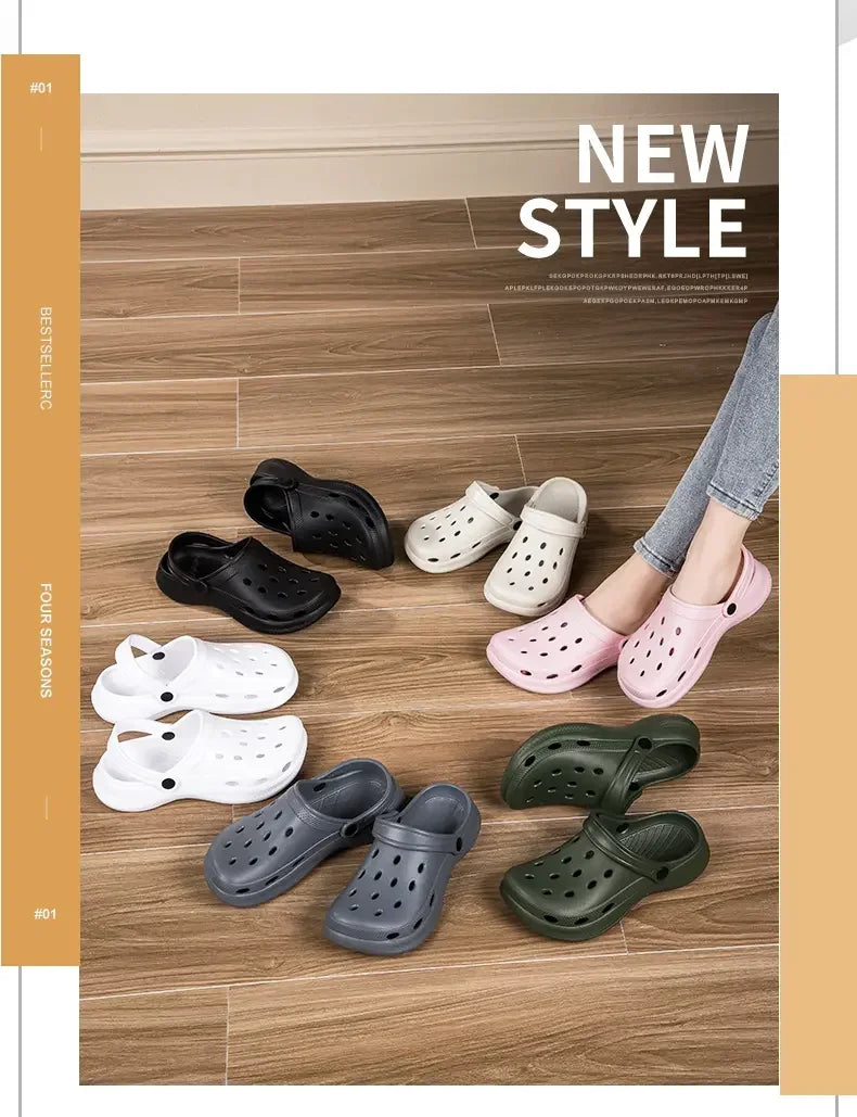 Summer Men Clogs Sandals Men's and Women's Leisure Slippers Beach Slides Home Garden Shoes Outdoor Sandals Plus Size 46 47 48