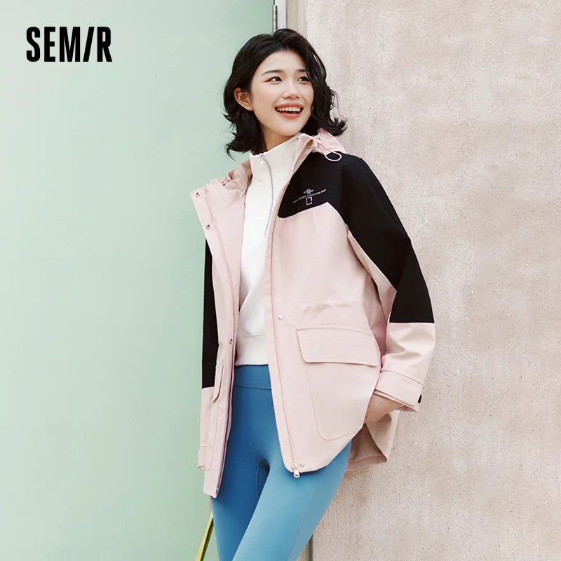 Semir Protective Outerwear Women 2025 New Spring Three-Proof Spring Outfit Warm Fashionable Jacket