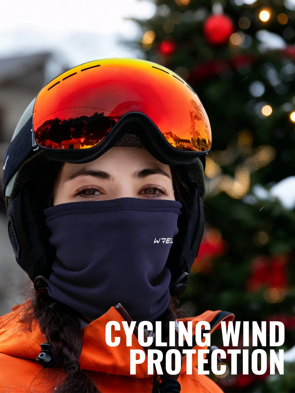 WRELS Winter Neck Gaiter Neck Warmer Cover Ski Gaiters for Men Women Fleece Thick Windproof Ski Mask Scarf Breathable Face Mask