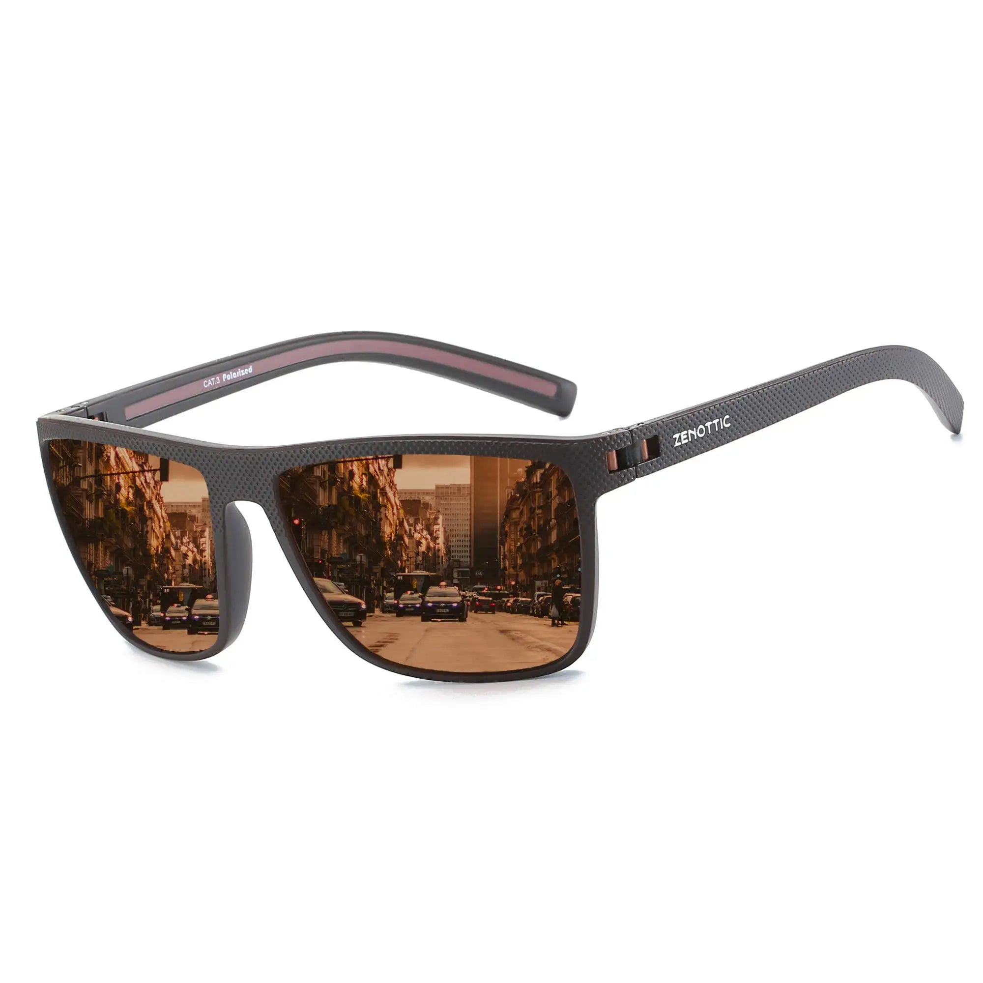 ZENOTTIC Fashion Polarized Sunglasses Shade for Women Men Lightweight TR90 Frame UV400 Protection Square Sun Glasses