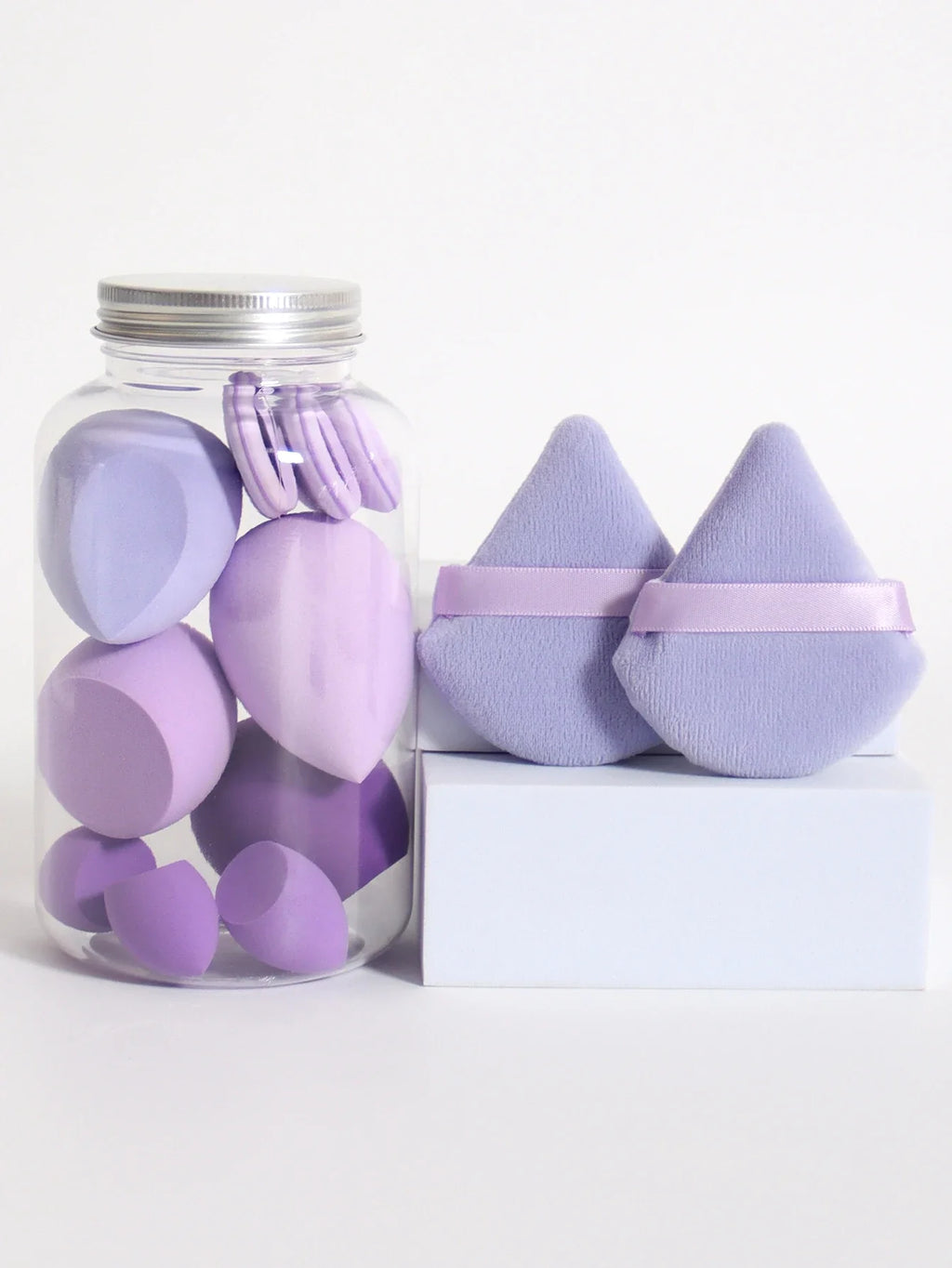 14pcs Makeup Sponge Set Canned High Quality Non-Latex Soft For Liquid Bb Cream Powder Application Dry Wet Dual-Use Powder Puff
