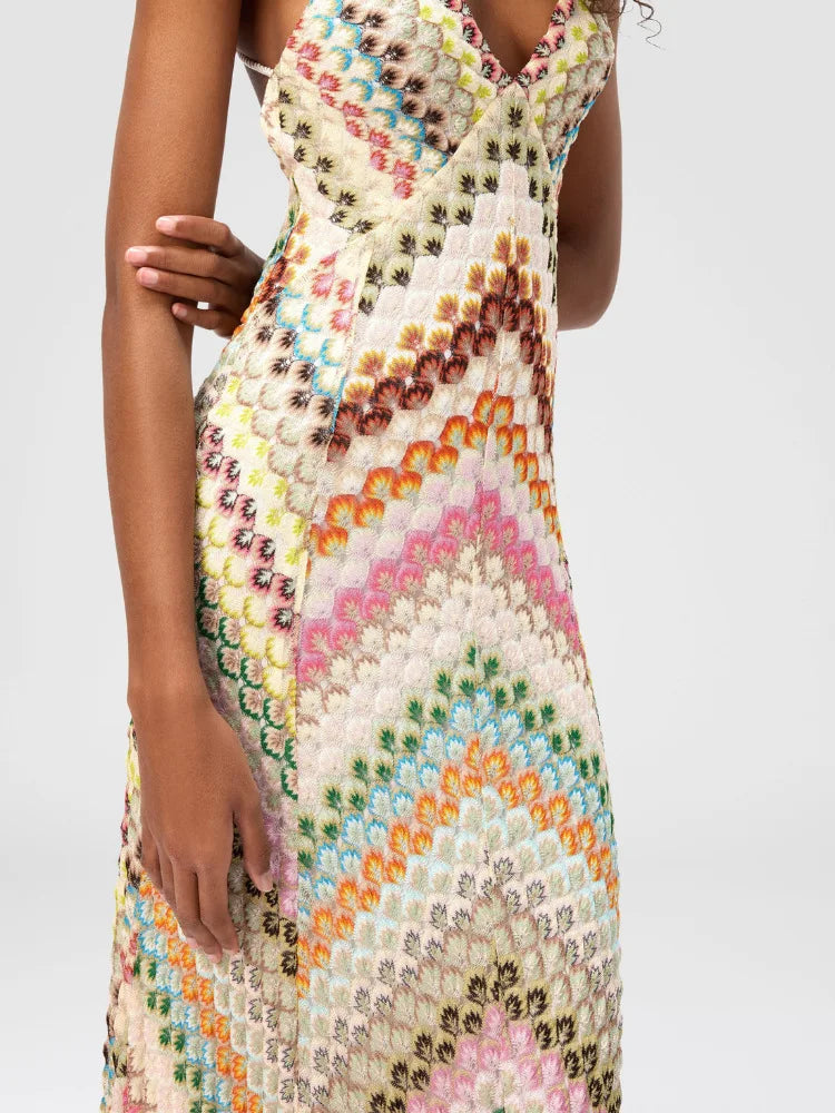 2026 New Style Dress Patchwork Long Gown Sexy Strap Dress Handmade Crochet Chic Woman 2025 Summer Dress Robe Vestido Women
