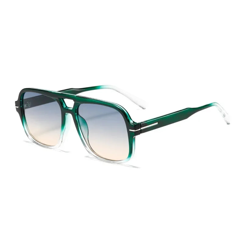 3507 Double Bridge Square Aviator Sunglasses - UV400 Vintage Pilot Style, Retro Classic Sun Glasses for Men Women Unisex 411240