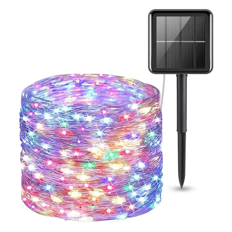 LED Solar Light Outdoor Garden Fairy String Light Led Twinkle Waterproof Lamp for Christmas Patio Tree Party 7m/12m/23m/33m