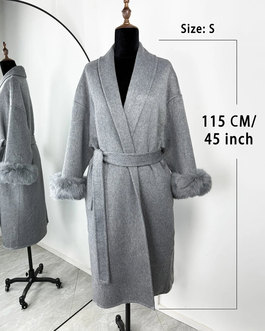 TARUXY Fox Fur Woolen Coats Women's Short Coat Office Lady Removable Elegant Double-sided Wool Overcoat 2025 New Cardigan Jacket