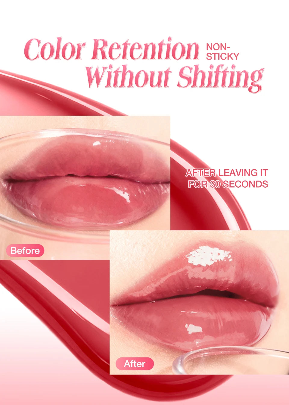 O.TWO.O Liquid Lip Gloss Lipstick Glossy Finish High-Shine Long Lasting Moisturize Non-Stick Glassy Lips Glossy Lip Stain Makeup