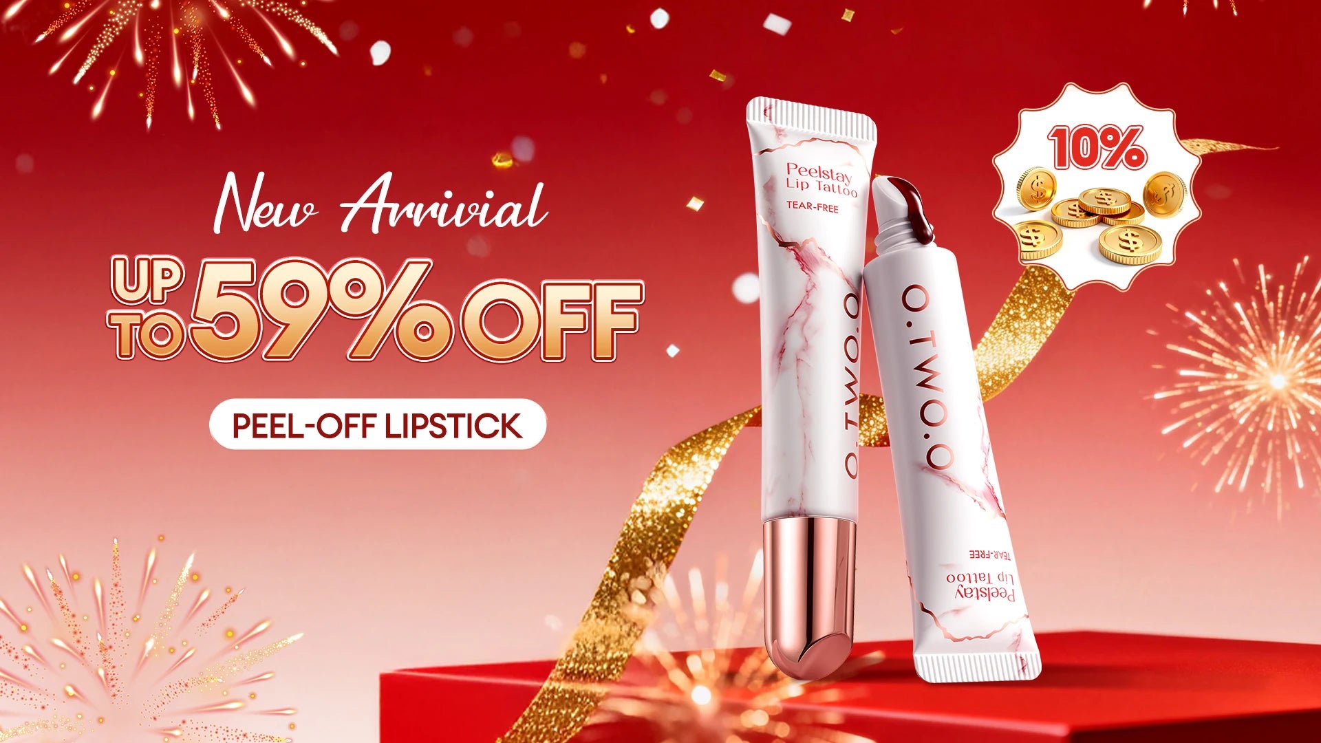 O.TWO.O Liquid Lip Gloss Lipstick Glossy Finish High-Shine Long Lasting Moisturize Non-Stick Glassy Lips Glossy Lip Stain Makeup