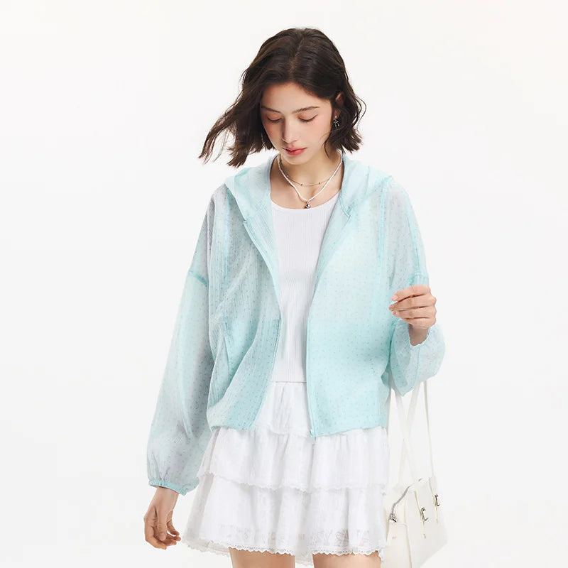 Semir Jacket Women Floral Print Girly 2025 New Summer Oversize Hooded Jacket Sweet for Casual and Trendy Outfits