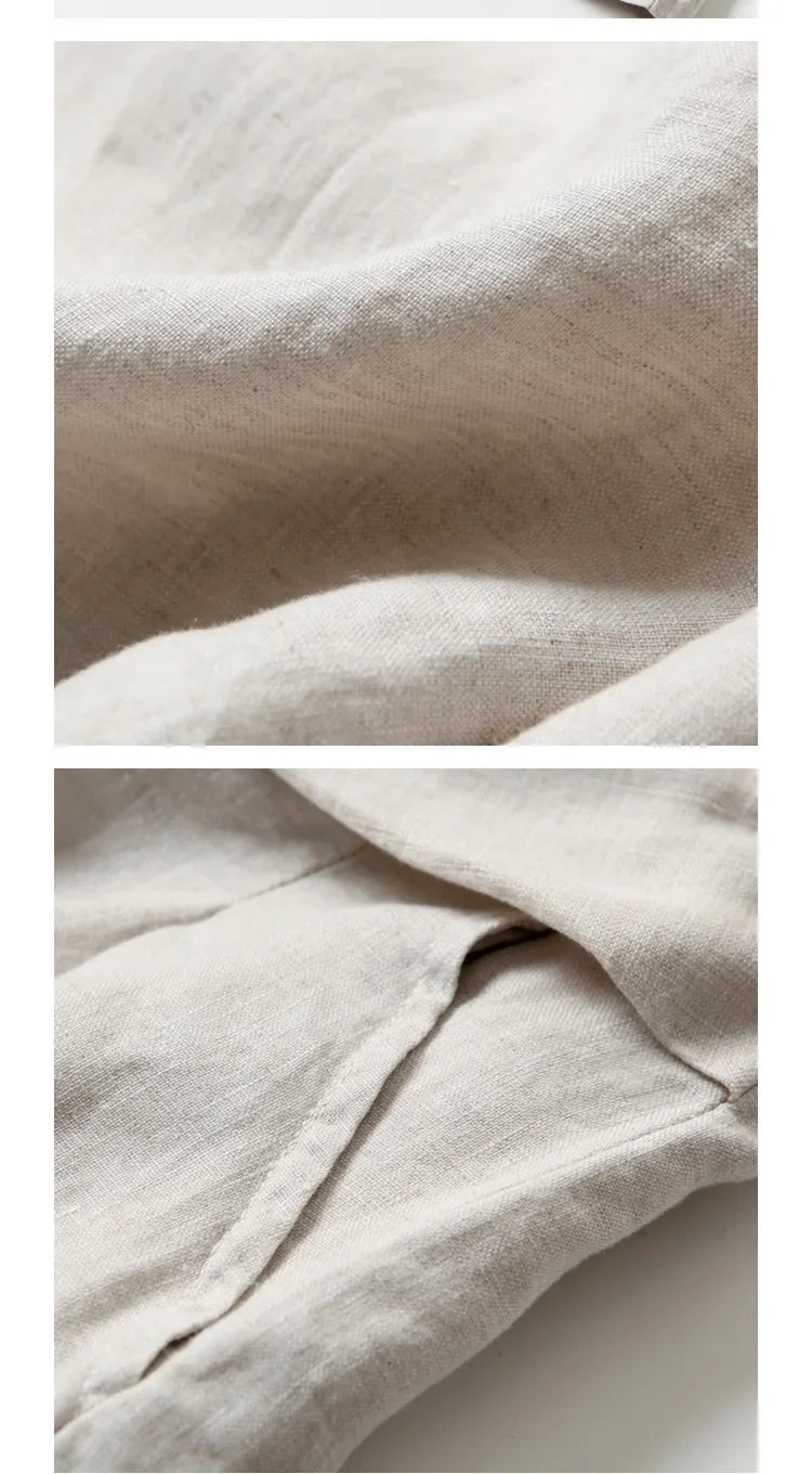 2026 Summer Women's Culottes Cotton Linen Cropped Wide Leg Pants Elastic Waist Casual Palazzo Trousers with Pockets