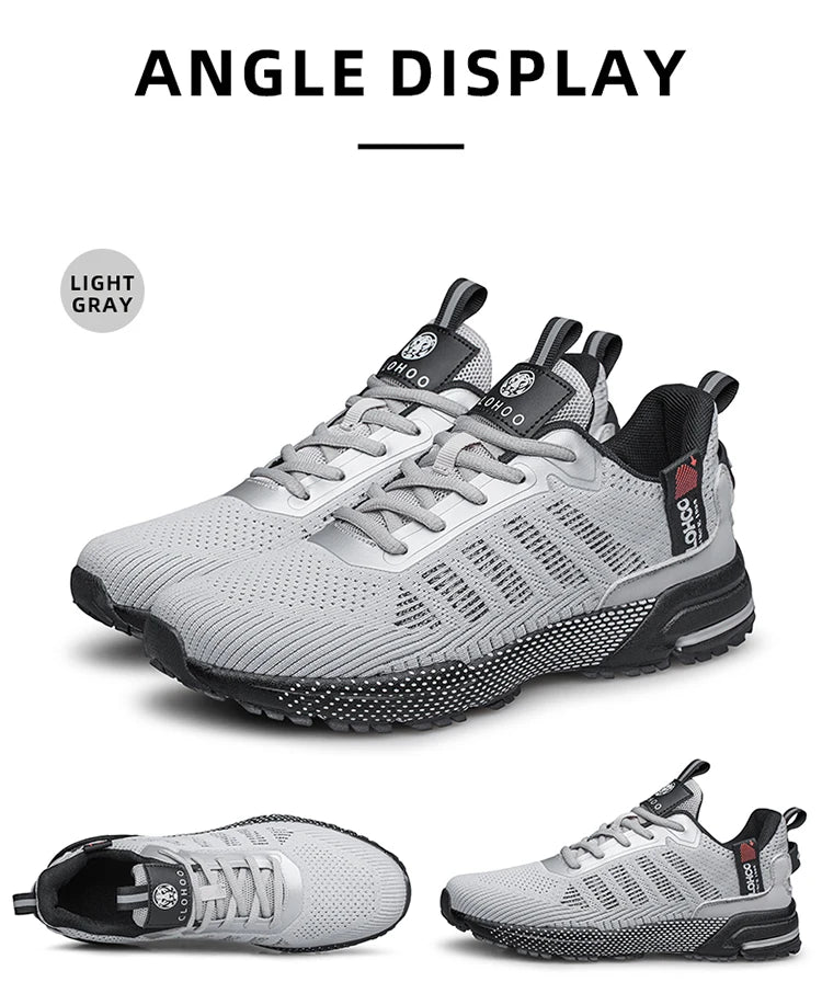 CLOHOO Mesh Upgraded Thick Bottom Foam Sports Casual Shoes Breathable Wear-Resistant Comfortable Footwear for Active Lifestyle