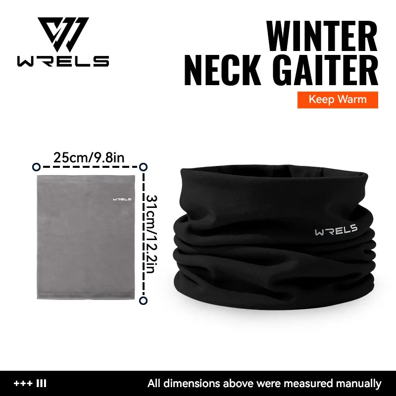 WRELS Winter Neck Gaiter Neck Warmer Cover Ski Gaiters for Men Women Fleece Thick Windproof Ski Mask Scarf Breathable Face Mask