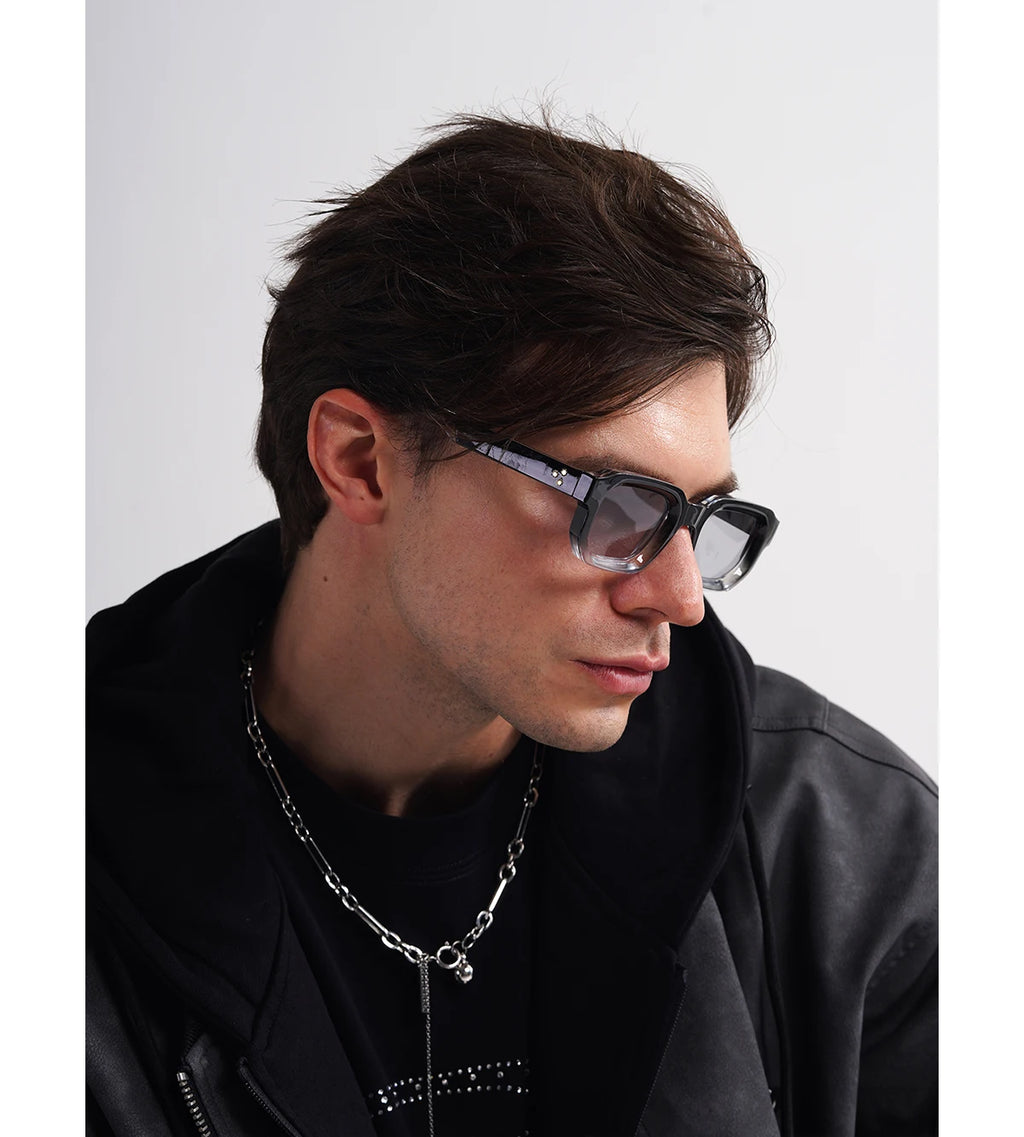 Ruiao Men Vintage Rectangle Frame Sunglasses Fashion Retro Sun Glasses Luxury Brand Design UV400 Shades Eyewear Women Sun Glasse