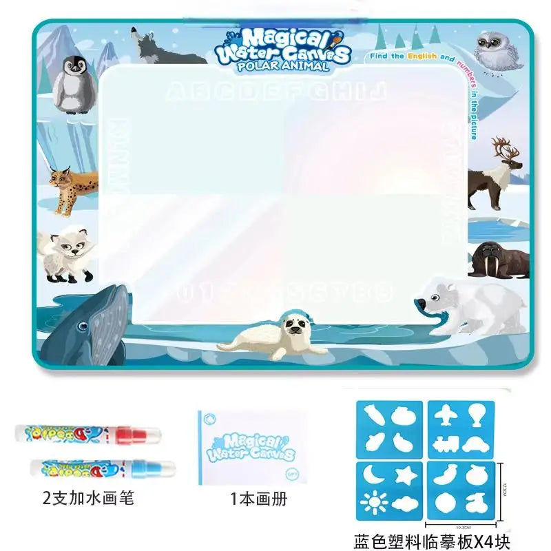 Oversized Magical Water Canvas pens Montessori Toys Learning Blanket Writing  Drawing Repeated Graffiti Painting  toy
