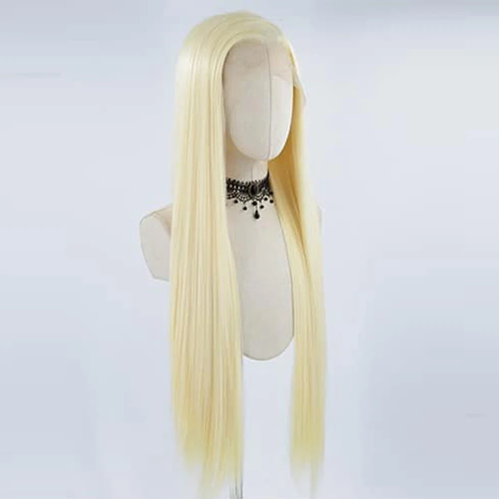 Charisma Synthetic Lace Front Wig Long Silky Straight Hair Heat Resistant Hair Synthetic Wigs For Women Ginger Blonde Wig
