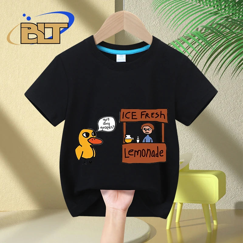 Got any grapes ?lemonade stand kids T-Shirt summer children's pure cotton short-sleeved casual tops boys and girls gifts
