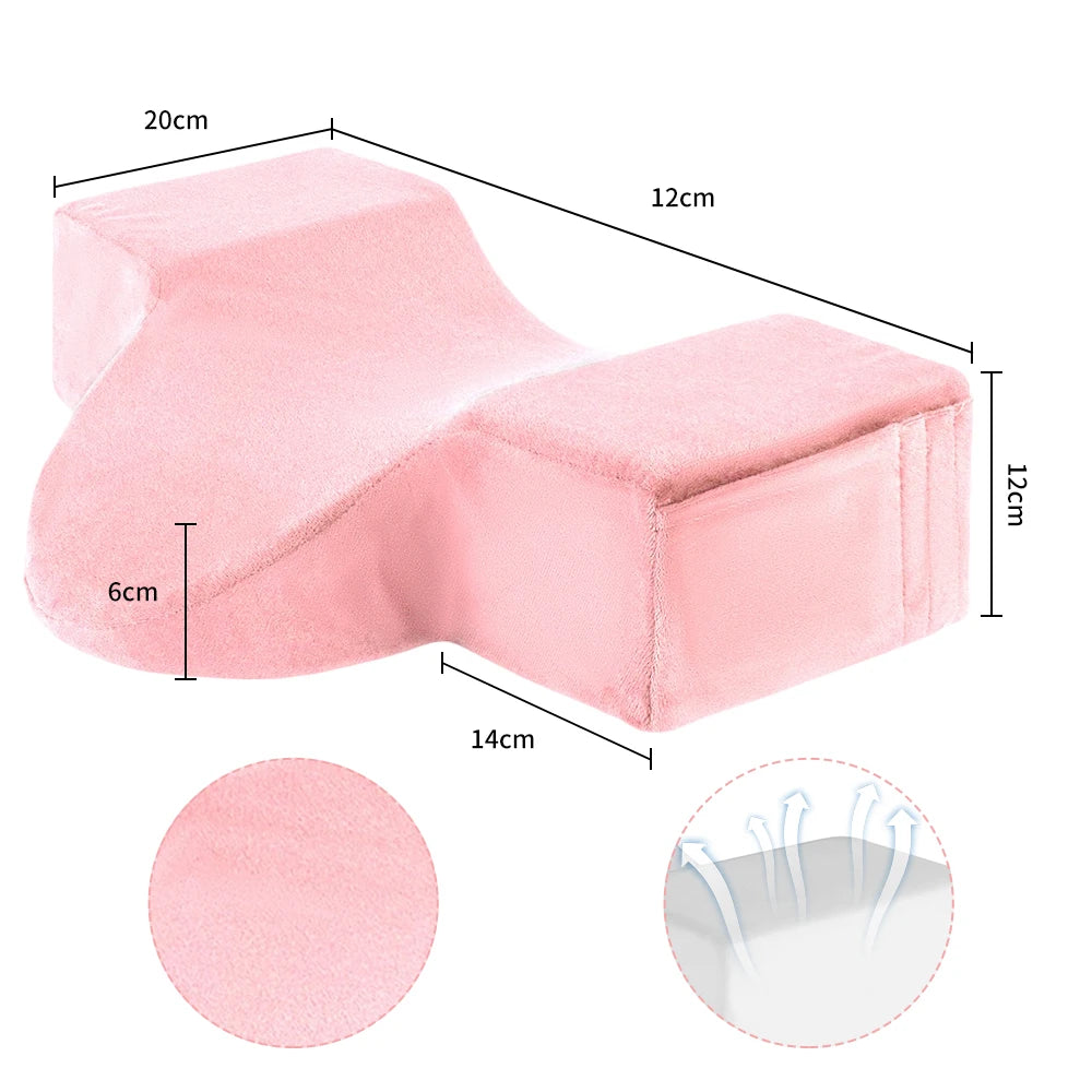 Eyelash Pillow Neck Support Pink Lash Extension Accessories Neck Pillow for Eyelash Extensions Memory Foam U Shaped Pillow