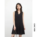 CHIC VEN Fashion Women Dresses Solid A Line Loose Casual V-neck Sleeveless Female Dress Mid-length Spring Summer 2026