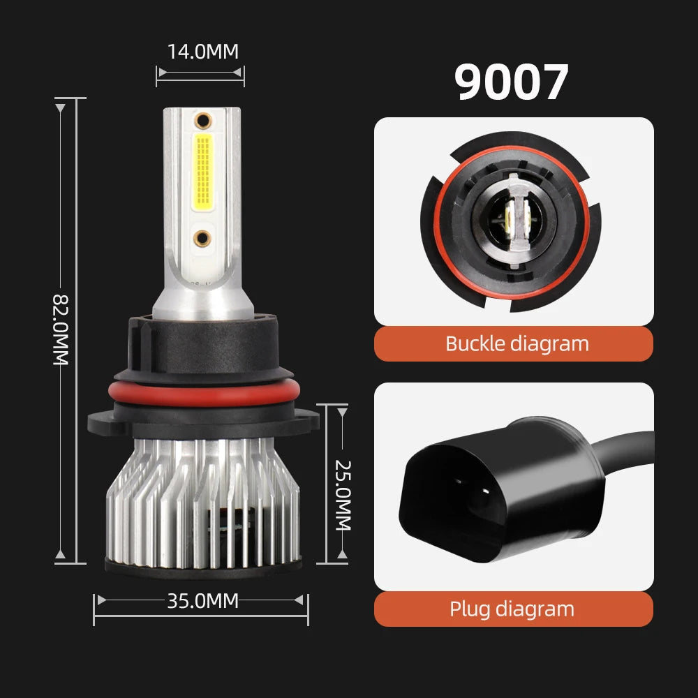 30000LM H4 H7 H11 9005 HB3 9006 HB4 9004 9007 LED Headlight Bulbs 300W High Power Auto Headlamp Bulbs 6000K 12V Car Fog Lamps