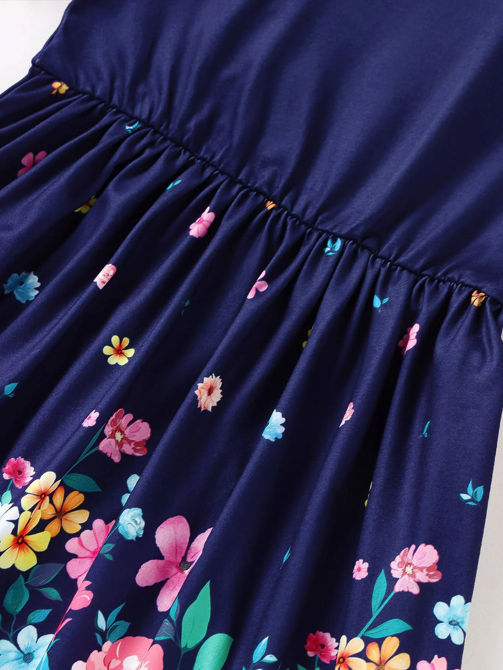 Kids Girl Summer New Sling Dress Flower Print Suspenders Dresses Daily Comfortable Casual Clothing for Children Girl 4-7 Years
