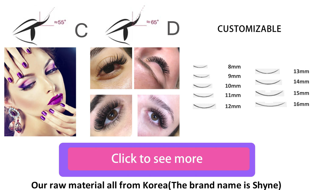 ARTSTAR 12Rows/tray False Eyelashes  J B Curl  6-20mm   Eyelashes Extensions  Matte Black Lashes Makeup tool
