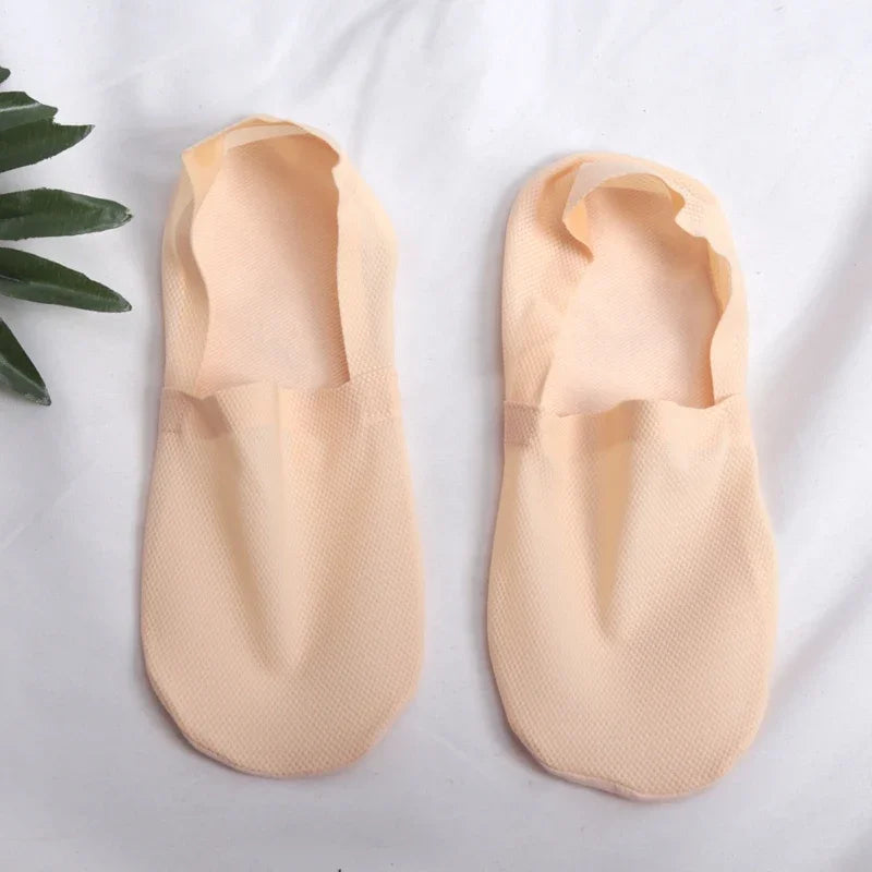 3 Pairs Men's Boat Socks 100% Cotton Deodorant Sweat Absorption Mesh Invisible Sock Thin Breathable Silicone Non-slip Silk Socks