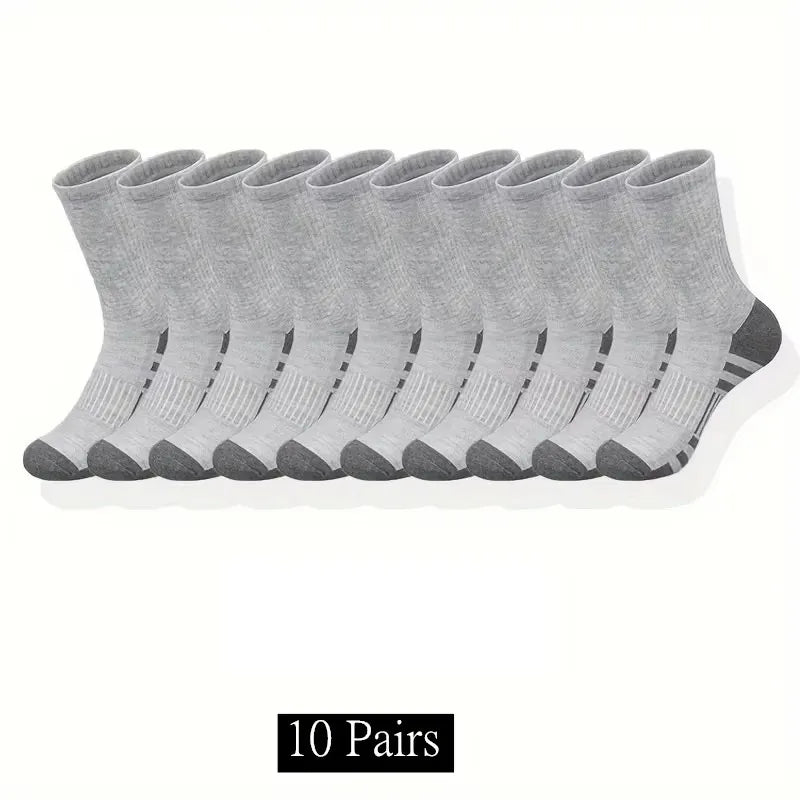 10/20/30 Pairs Men's Classic Crew Socks Unisex Sports Socks for Men Running Basketball Anti-slip Outdoor Breathable Man Socks