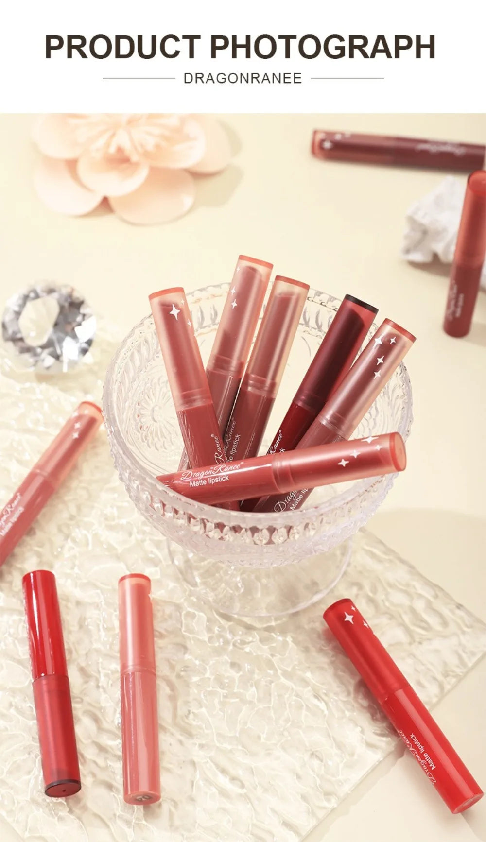 Nude Pink Matte Lipstick 12 Color Waterproof Long Lasting Lip Sticks Not Fading Sexy Red Velvet Solid Lip Gloss Women Lip Makeup