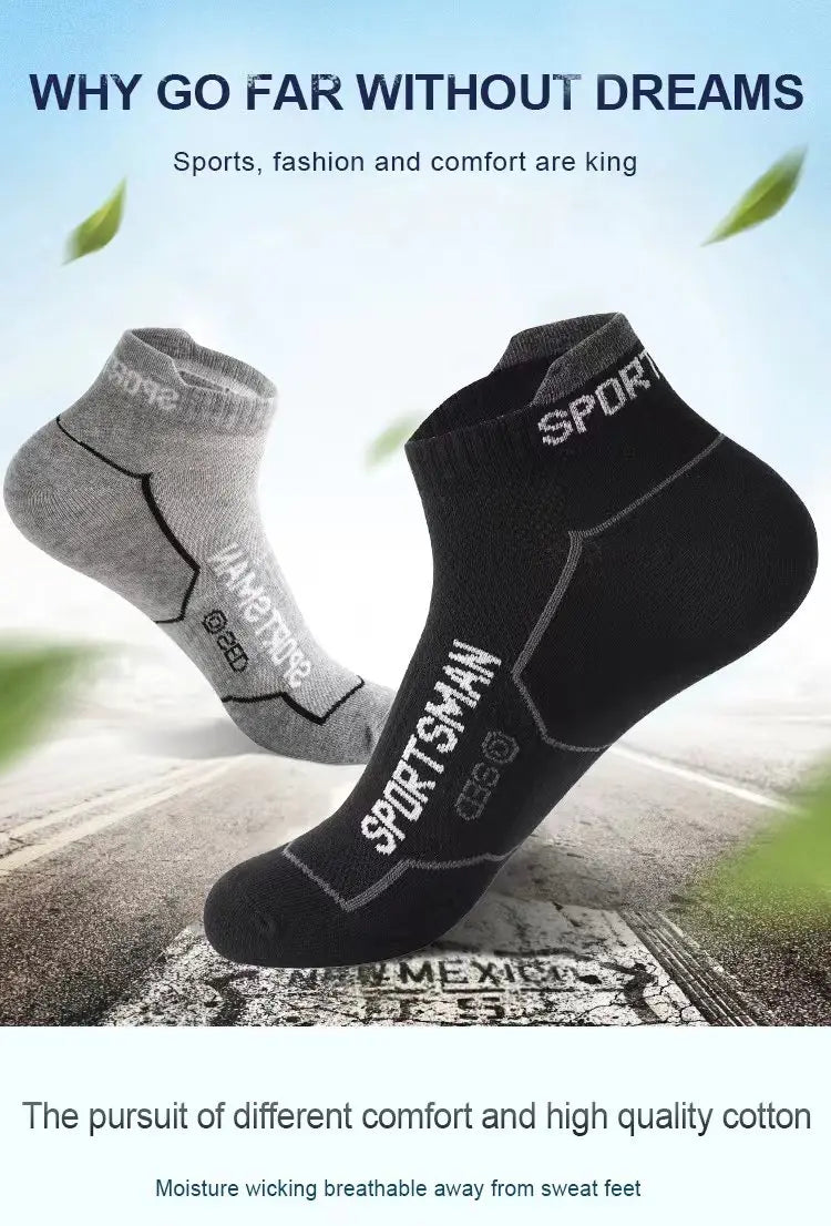 6 Pairs Socks Men's Short Socks Sweat Absorbent and Odorous Basketball Socks Running Sports Socks Breathable Mesh Men's Socks