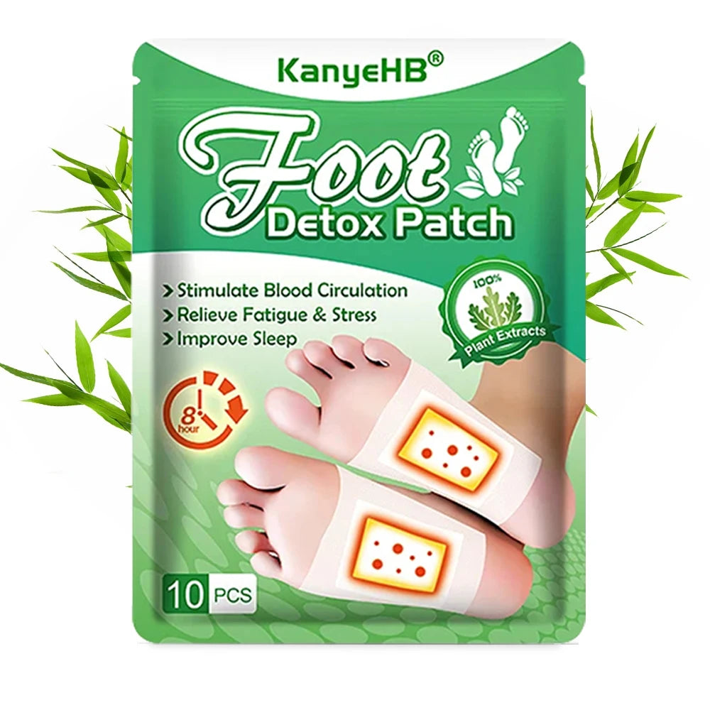 Chinese Medicine Foot Patch Organic Ginger Wormwood Foot Patch Stress Relief Feet Deep Sleep Detox Sticker Foot Care Tools