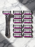 3/6/12 Pcs/ High Quality Man Safety Razor Blade 6 Layer German Stainless Steel Shaving Cartridges Compatible Mach Shaver