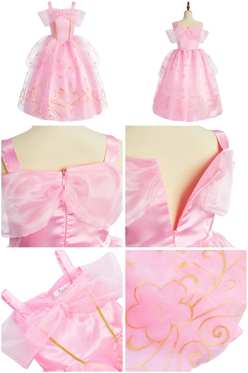 Little Girls Children Sleeveless Pink Dresses Children Summer Clothing Kids Princess Carnival Christmas Luxury Cosplay Dresses