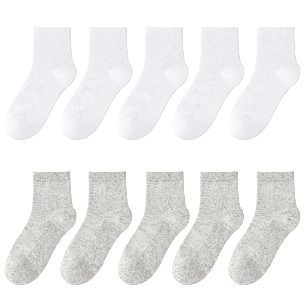 Children's Pure Cotton Mesh Boneless Summer Thin Ankle Socks OEKO-TEX Certified Safe for Kids Boys and Girls for School and Home