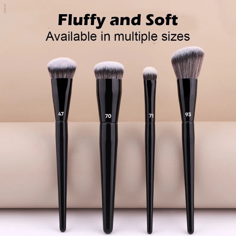 Single Flat Round Tube Flat Head Foundation Brush Concealer Makeup Brush Face Contour Foundation Makeup Tool