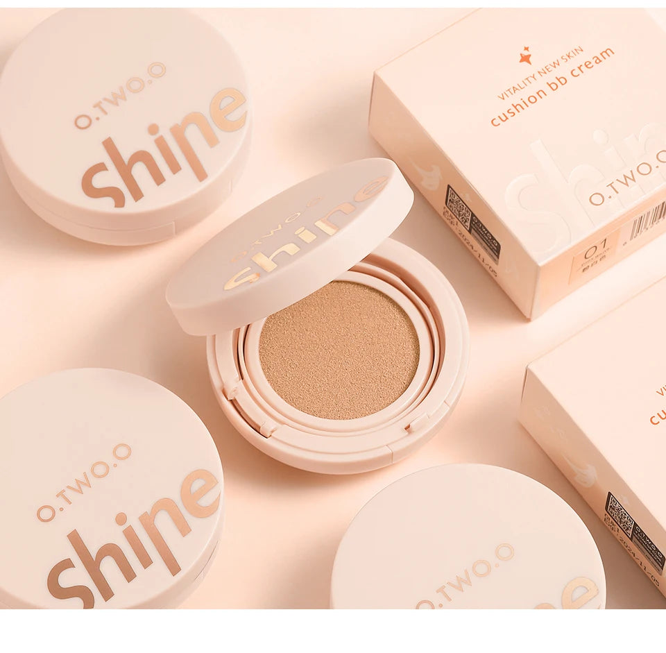 O.TWO.O Cushion Foundation 3 Colors Air Cushion BB Cream Full Coverage Breatheable Concealer Waterproof Face Foundation