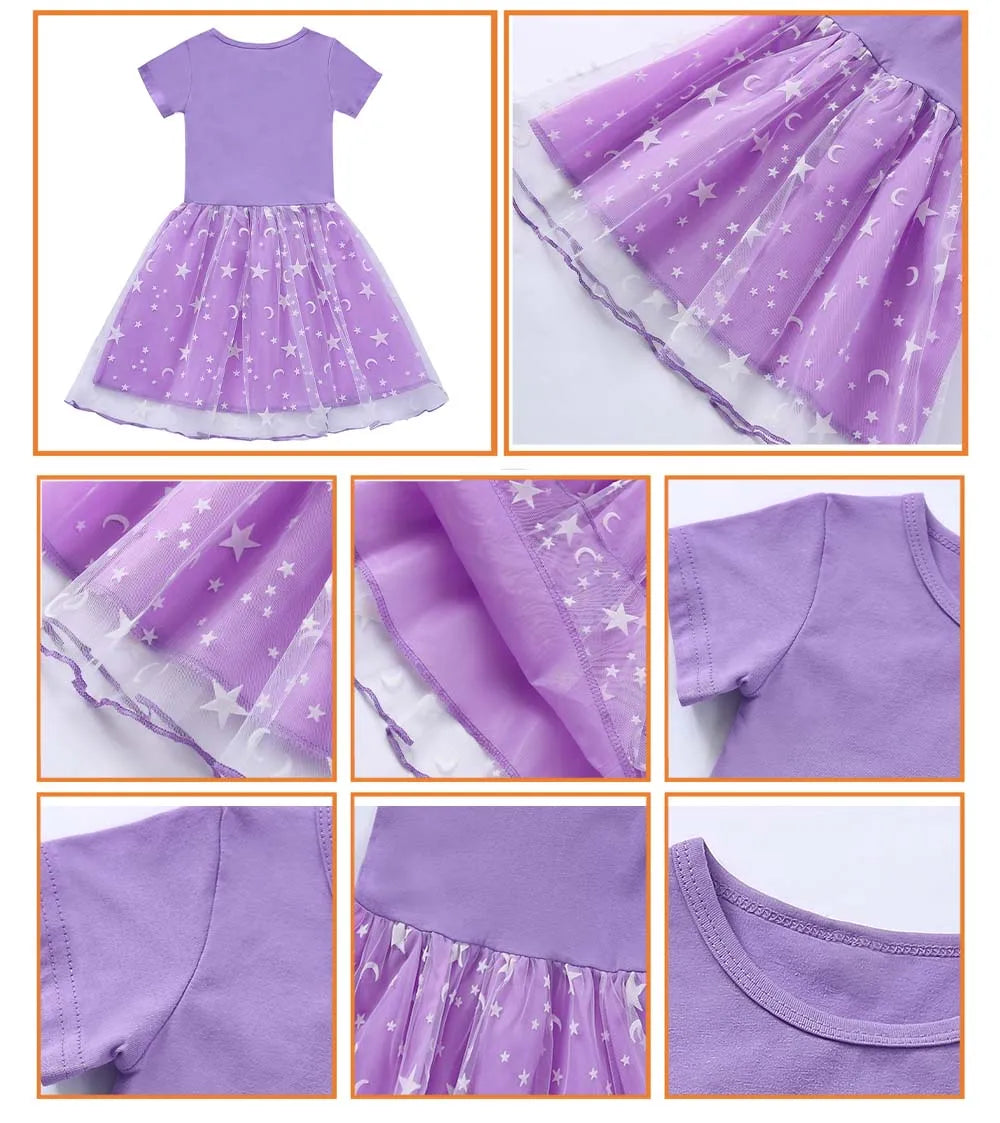 Rainbow Capybara Party Dress for Baby Girl Wedding Dress Our Beloved Baby Fashion for Babies Checkered Children Dresses Coming