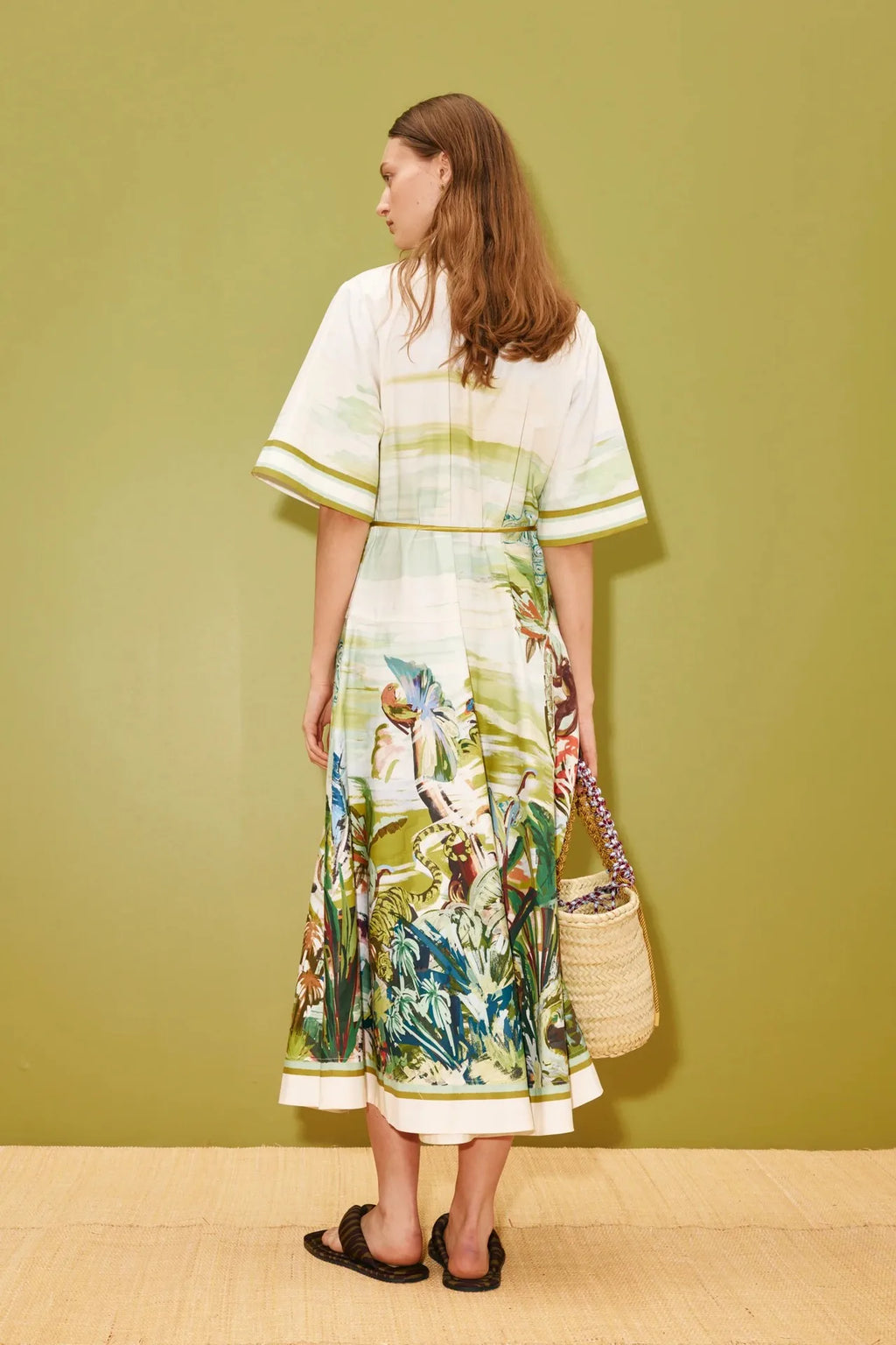 New Casual Fashion Linen Shirt Collar Cardigan Long Dress