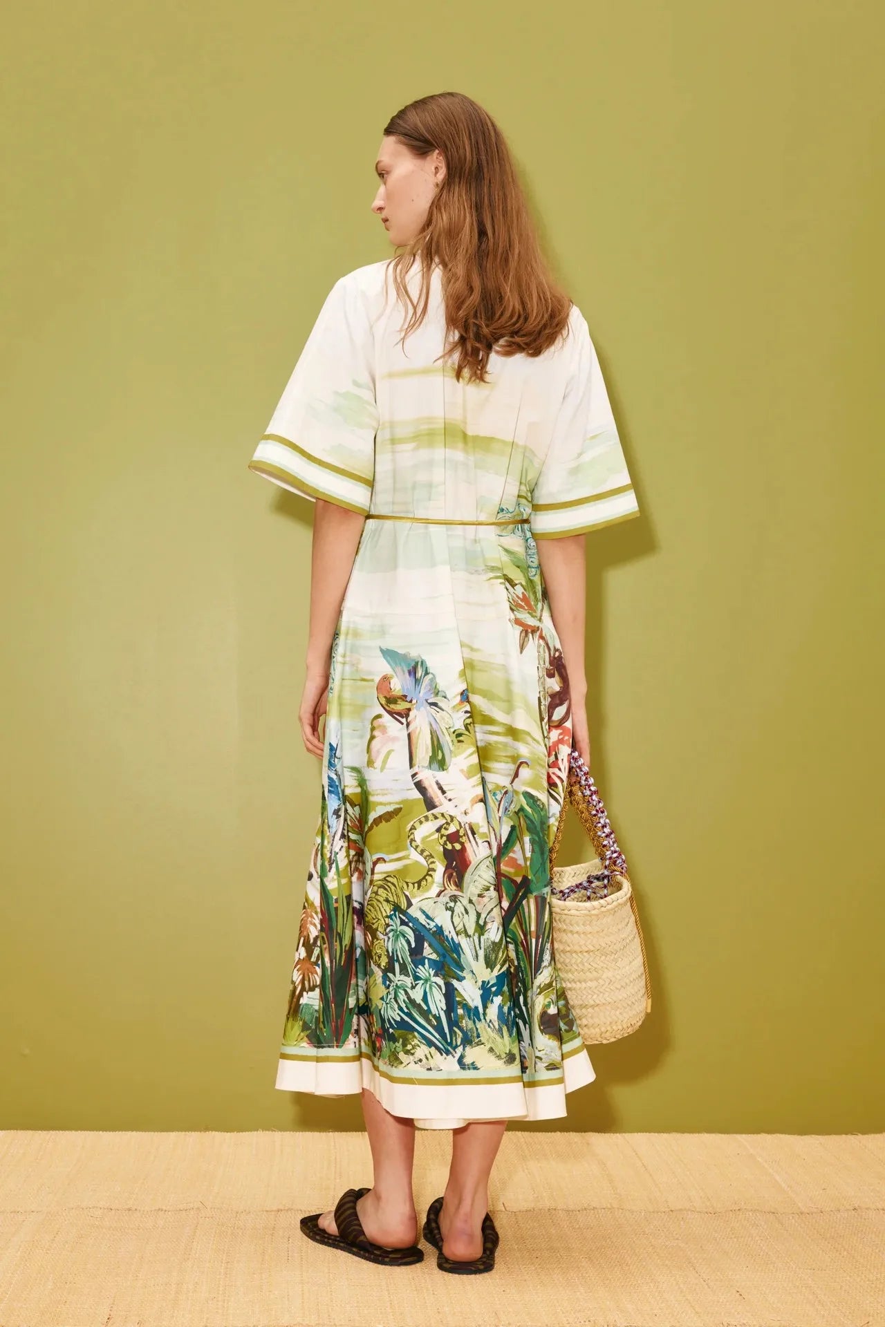 New Casual Fashion Linen Shirt Collar Cardigan Long Dress