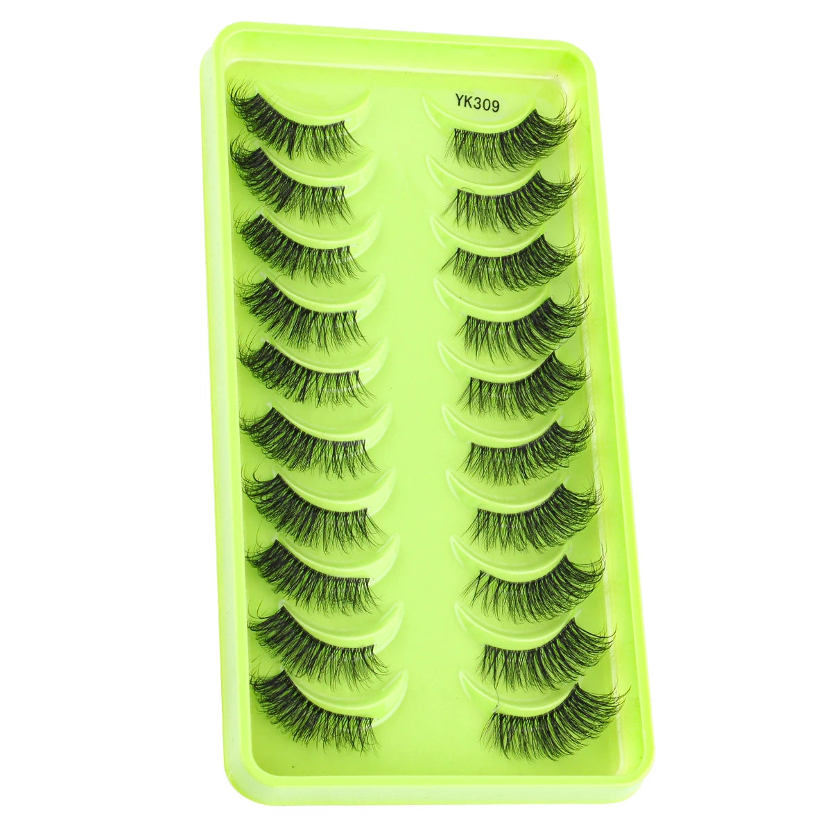 New Half Eyelashes 3/10Pairs Half Lashes Natural 3D Cat Eye Lashes Clear Stem False Eyelash Extension Makeup Faux Cils maquiagem