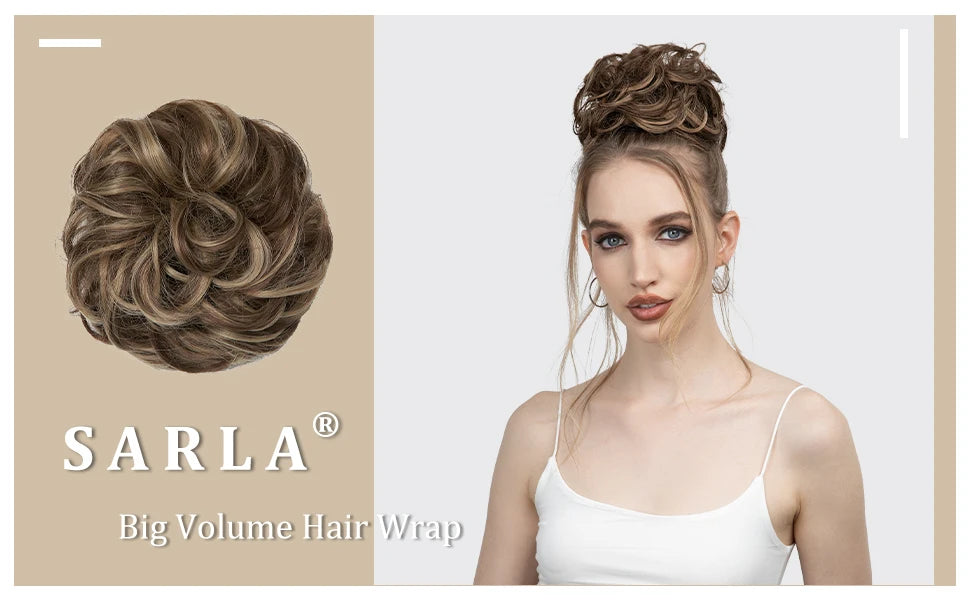Synthetic Messy Hair Bun Extensions Big Curly Elastic Hair Scrunchies Hairpieces Chignon Donut Updo Hair Pieces for Women