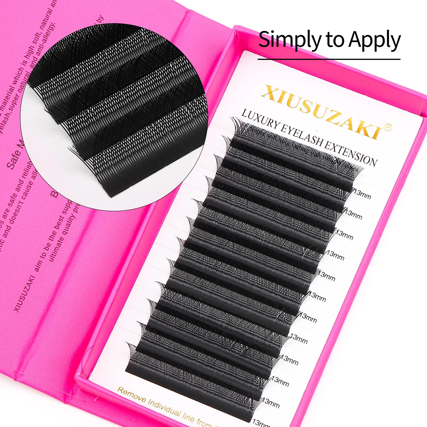 XIUSUZAKI YY Shape Black Brown Eyelashes Extensions Two Tips 2D YY False Lashes Natural Premade Volume Fans Individual Lashes