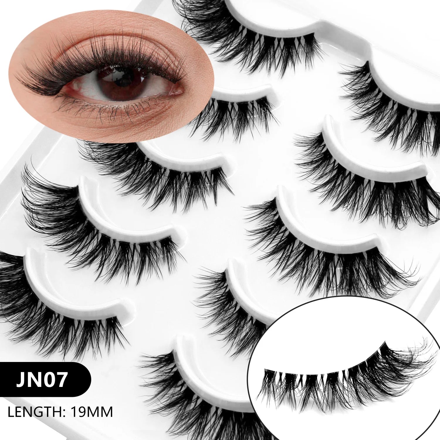 Veltrinay Cat Eye Lashes Soft Natural Faux Mink Eyelashes Fake Lashes Natural Look Wispy Winged End Eye Elongated Makeup