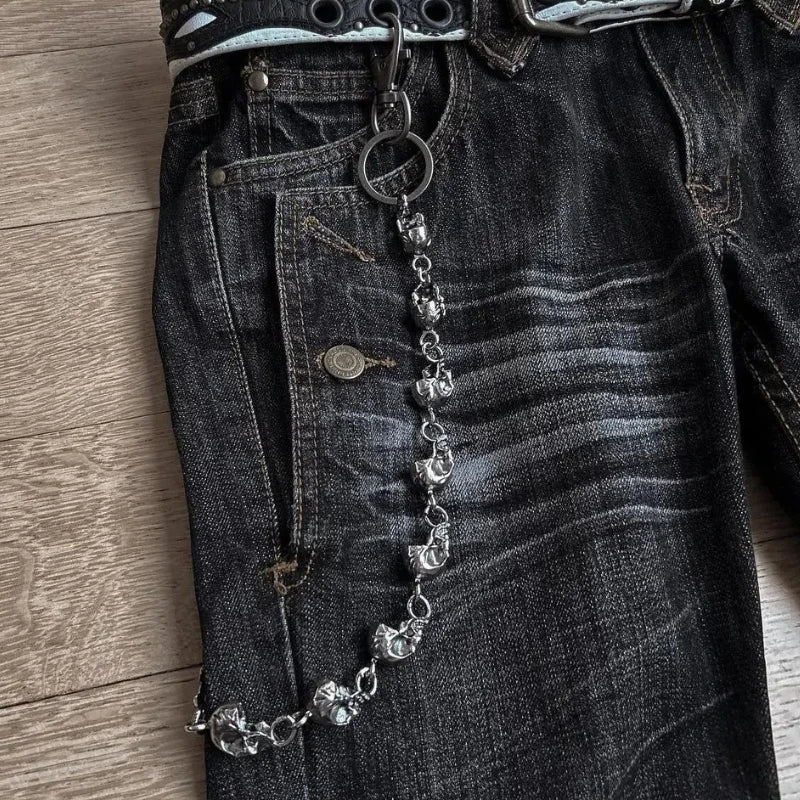 New High Waist Harajuku Loose Embroidered Women Jeans with Rock Punk Style Y2K Micro La Retro Wide Leg Pants