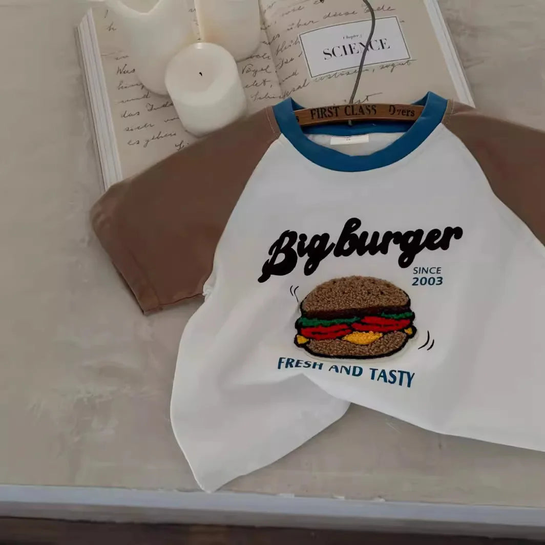 1-6 Age Kids Clothing Summer Short Sleeve Tops Tees Boutique Fashion Children's Clothes Crewneck T-shirt Loose Casual Boy Tshirt