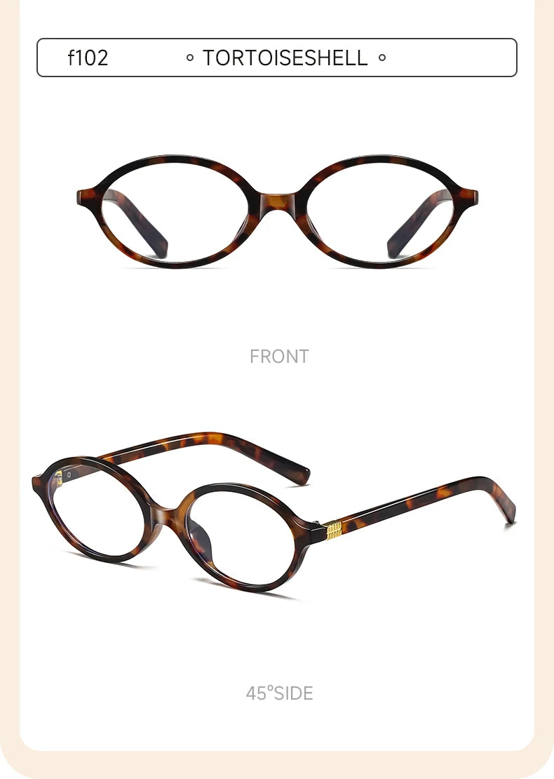 2025 BEAU FIVE New Women's Retro High-End Oval Frame Photochromic Glasses - Slimming and Suitable for Natural Looks F102