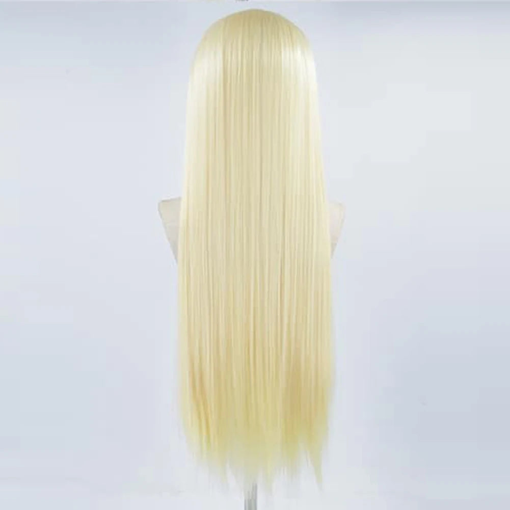 Charisma Synthetic Lace Front Wig Long Silky Straight Hair Heat Resistant Hair Synthetic Wigs For Women Ginger Blonde Wig