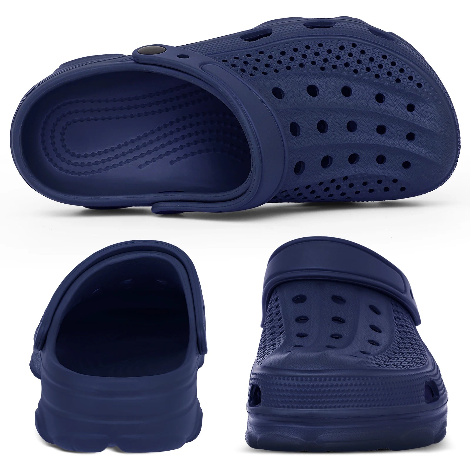 Smile Pop Casual Men Clogs Slippers Band Summer Slippers Outdoor Non-slip Beach Cozy Men Shoes Soft EVA Home Breathable Slippers