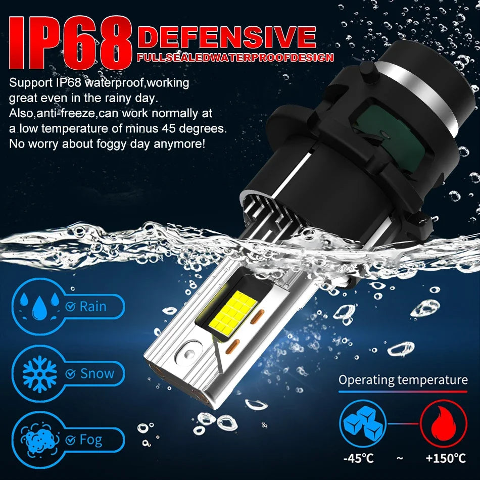 2PCS D2S D4S D2R LED Headlight HID D1S D3S D8S LED Headlamp Bulbs 1000000LM Xenon Car Lights Turbo Lamps Canbus 6000K Plug&Play