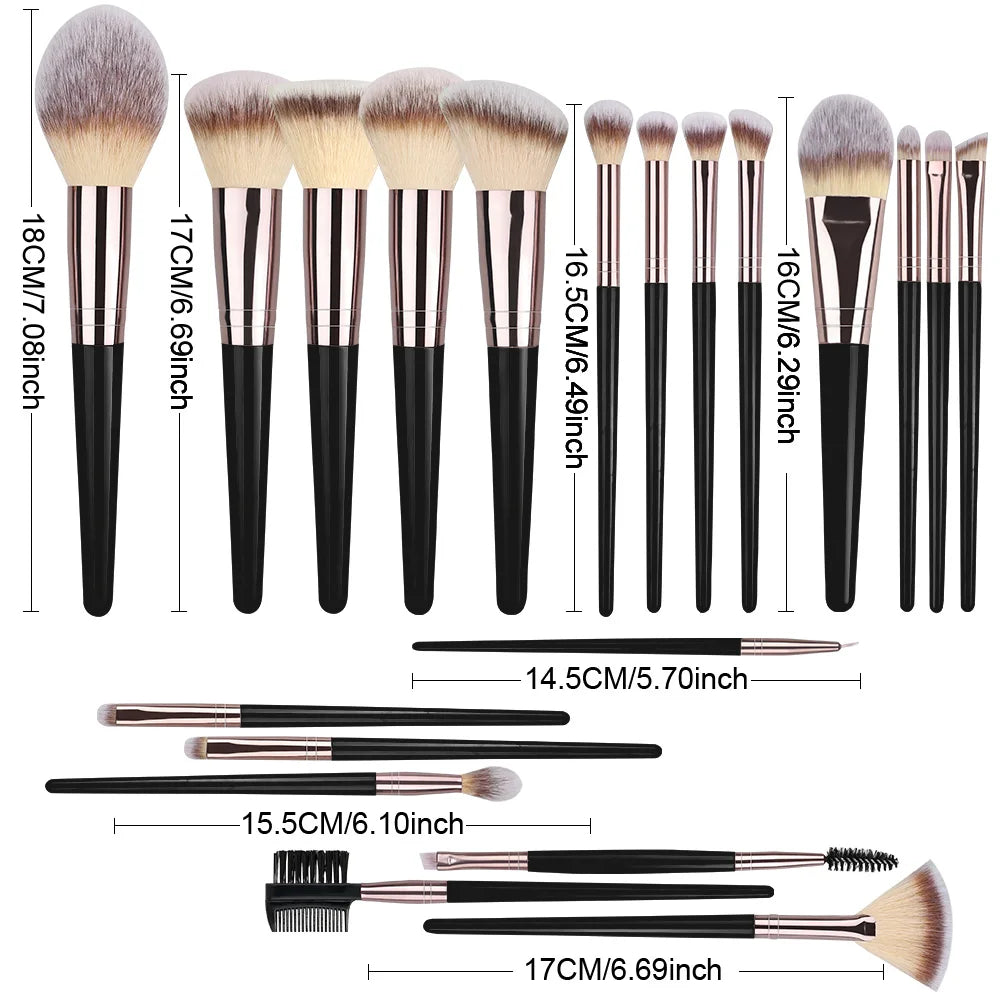 3/20PCS Makeup Brushes Set Professional Foundation Eyeshadow Blush Highlighter Concealer Blending Brush Fluffy Women Beauty Tool