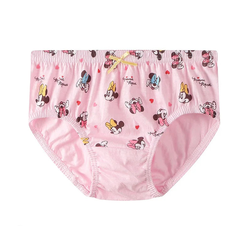 5 Packs/Box Children Underwear Mickey Cartoon Girls Panties Soft Cotton Kids Triangle Panty Breathable Girls Briefs Gift Box